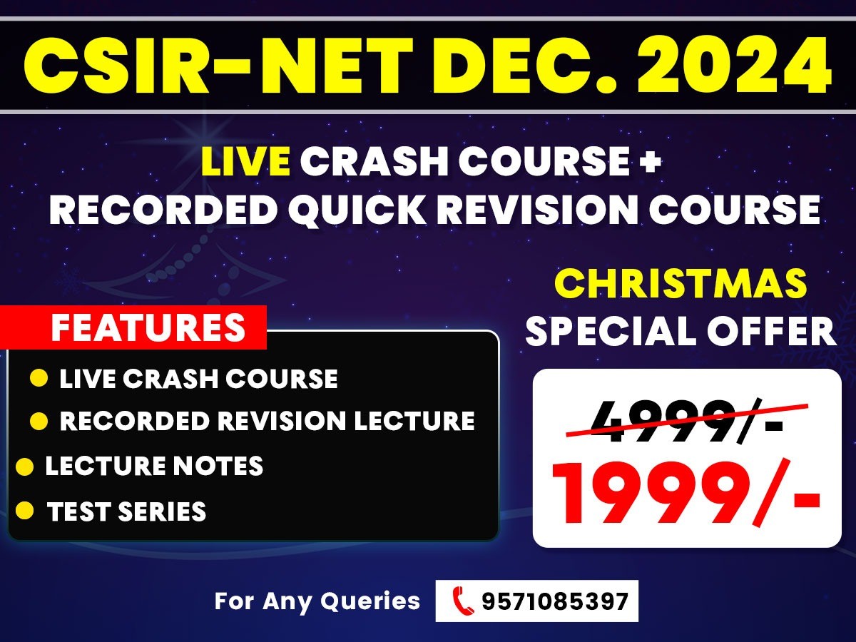 CSIR-NET DEC 2024 - LIVE CRASH COURSE + RECORDED QUICK REVISION COURSE