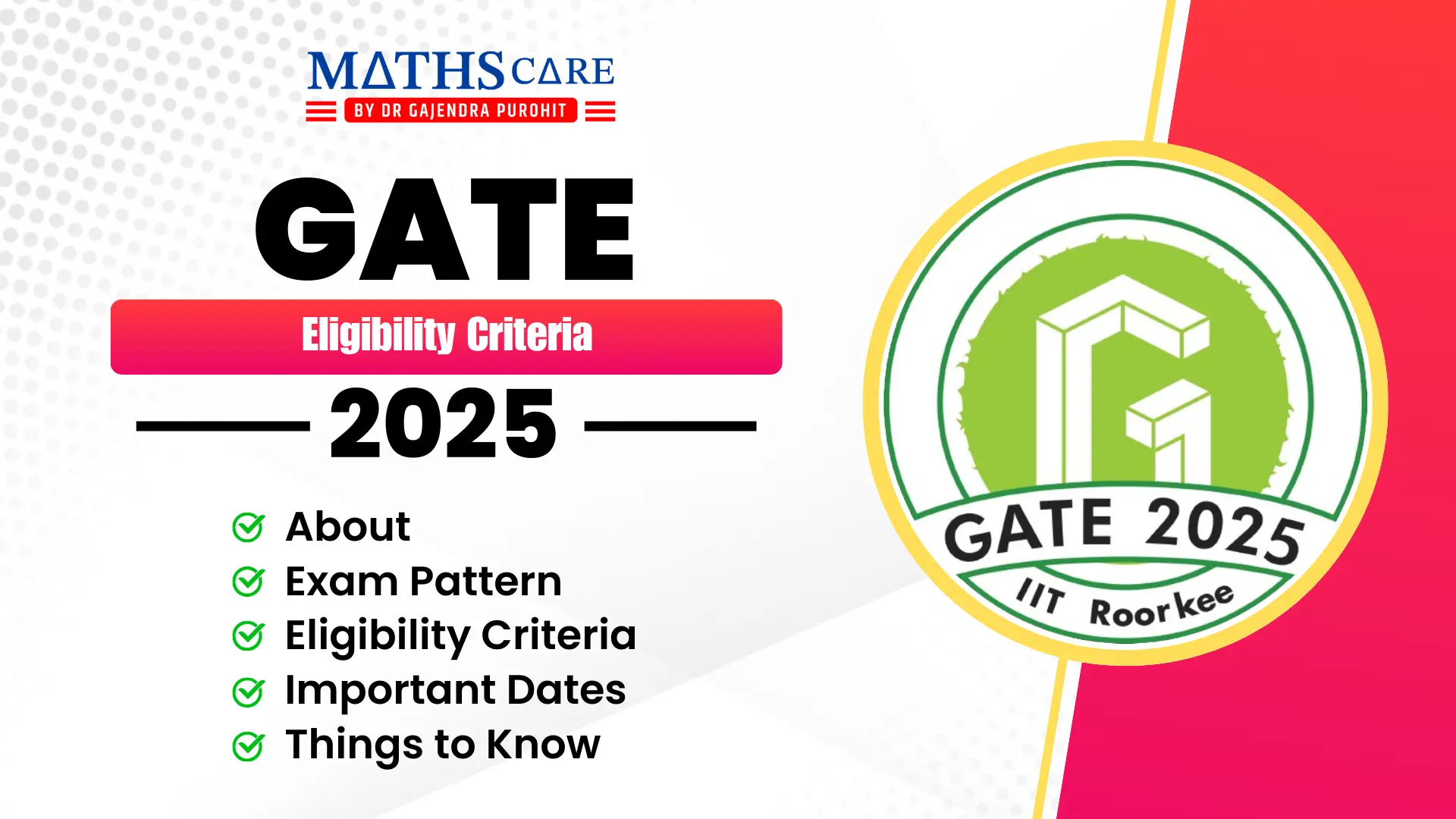 GATE Eligibility Criteria 2025