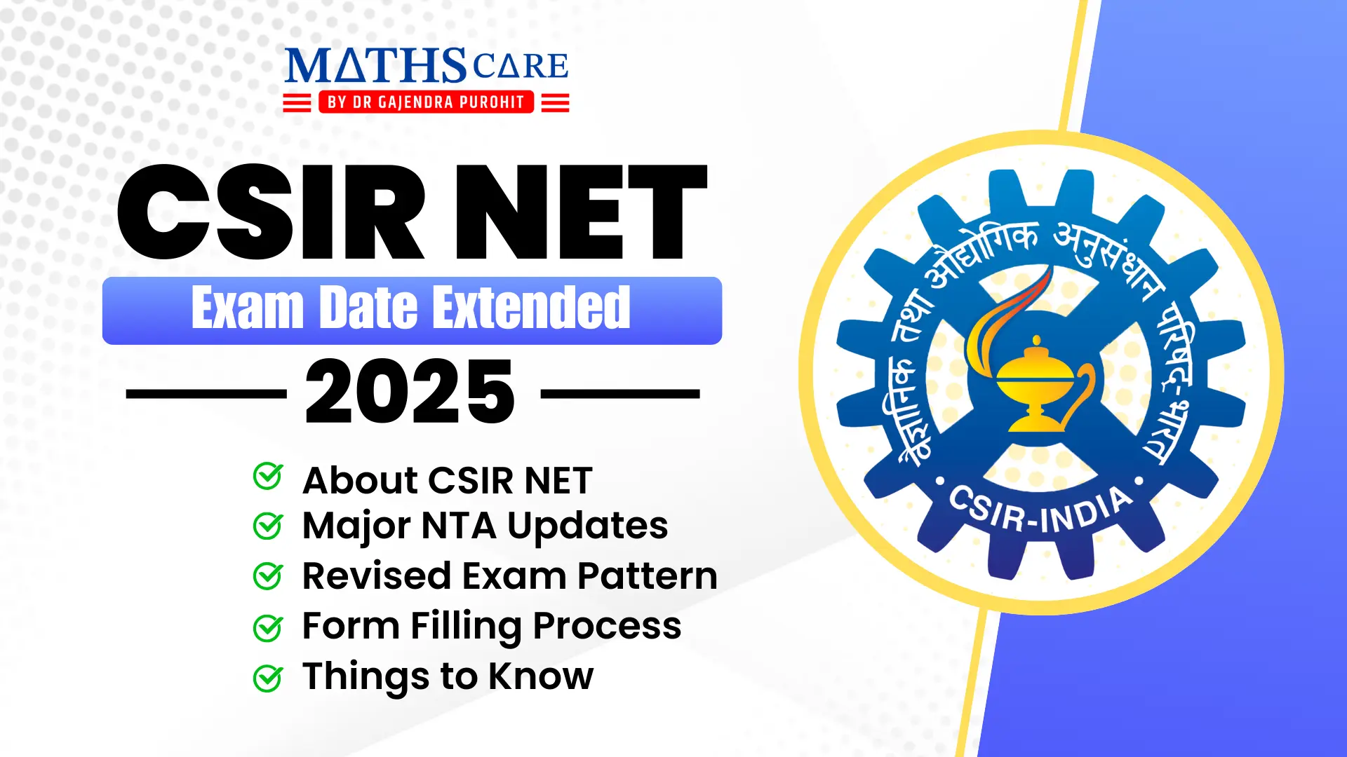  CSIR NET Exam Date Extended 2025