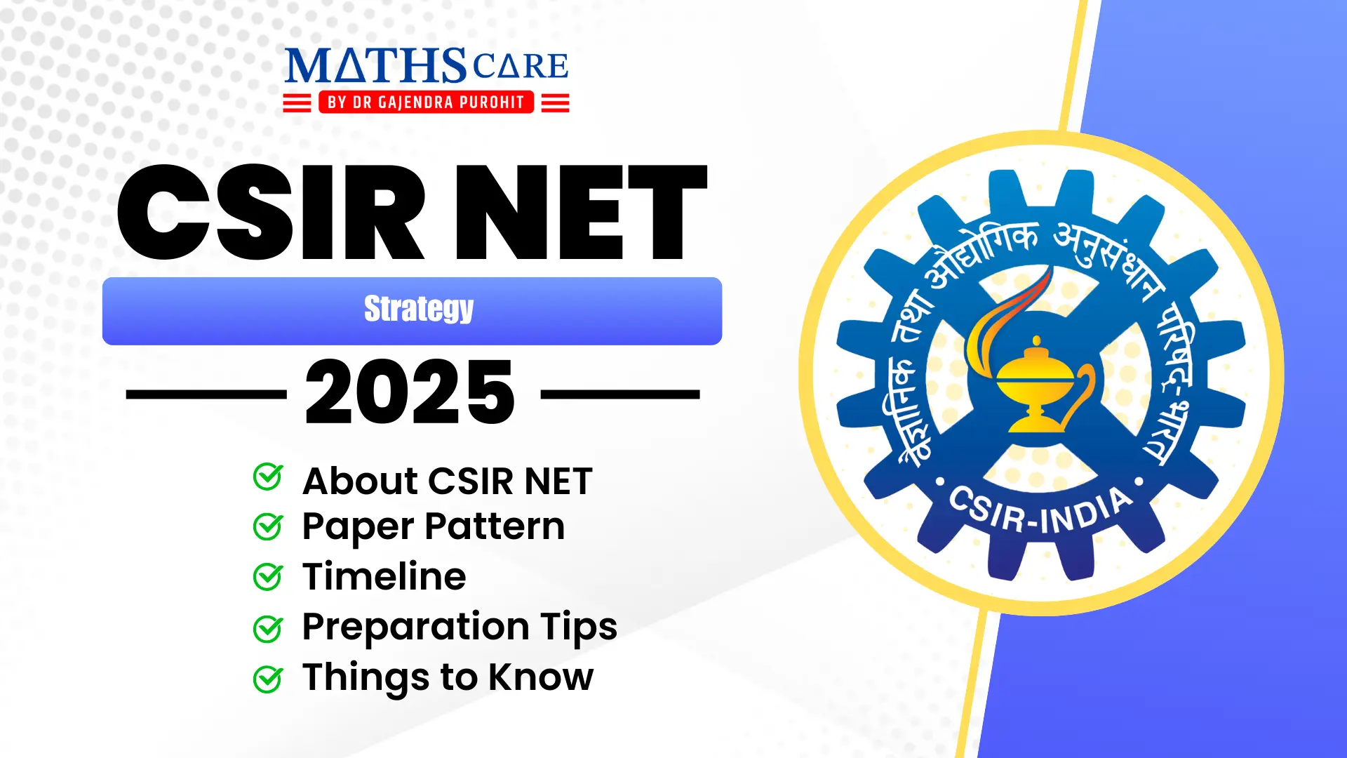 CSIR NET 2025 Strategy