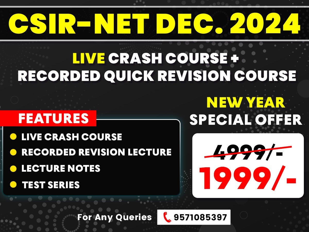 CSIR-NET DEC 2024 - LIVE CRASH COURSE + RECORDED QUICK REVISION COURSE