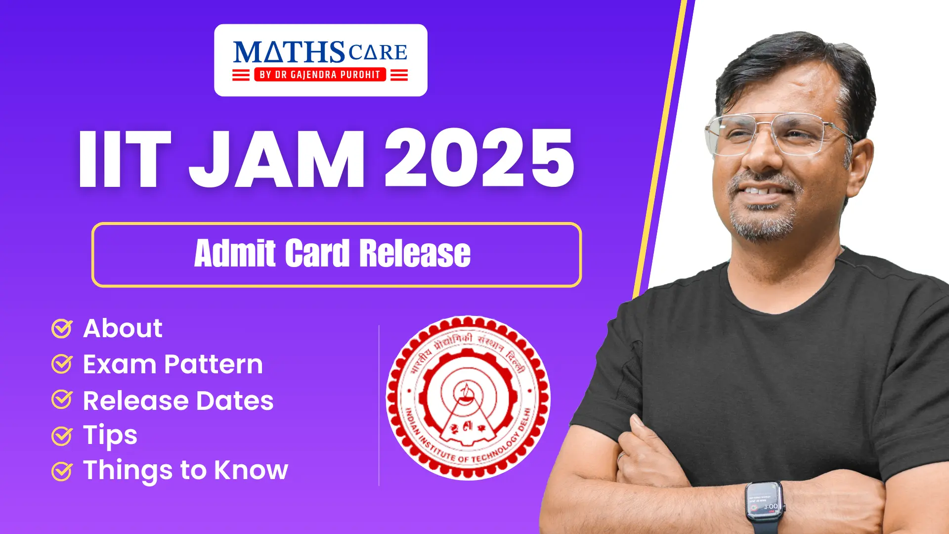 IIT JAM Admit Card Release Date 2025