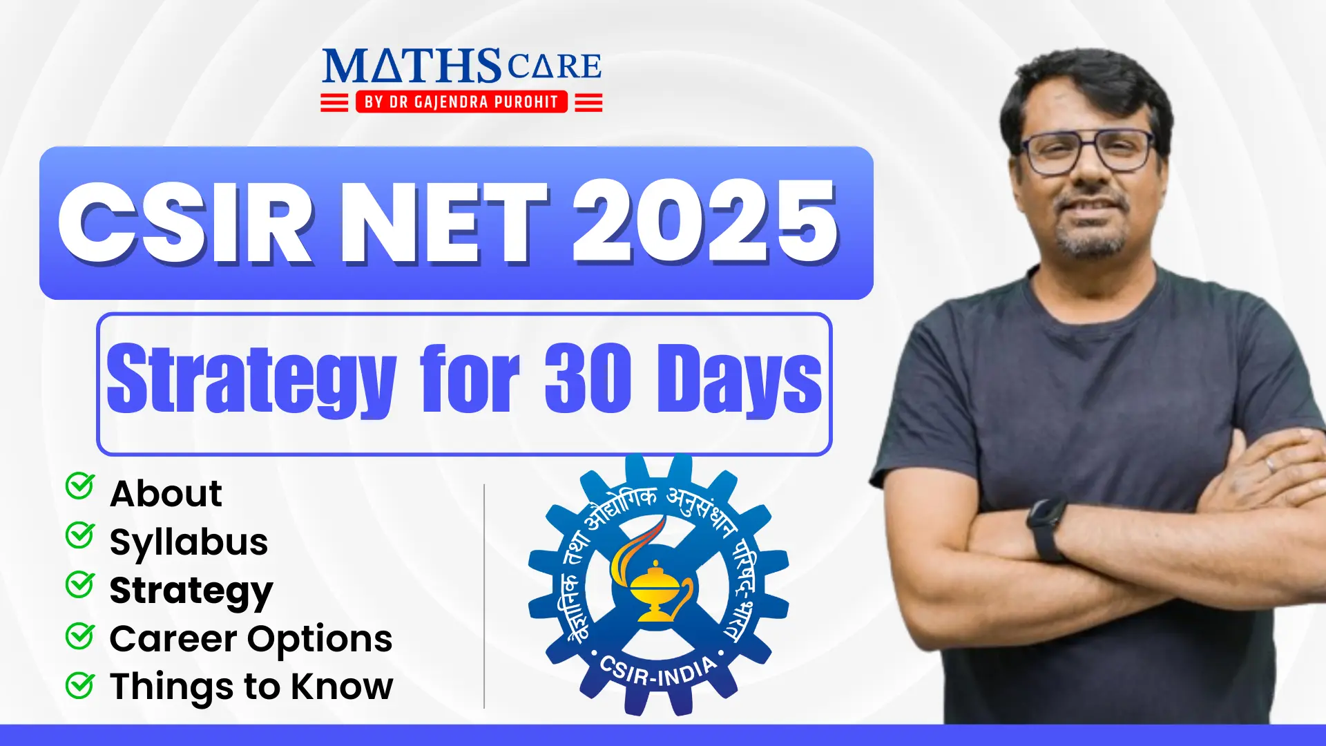 CSIR NET Strategy 2025 for 30 Days