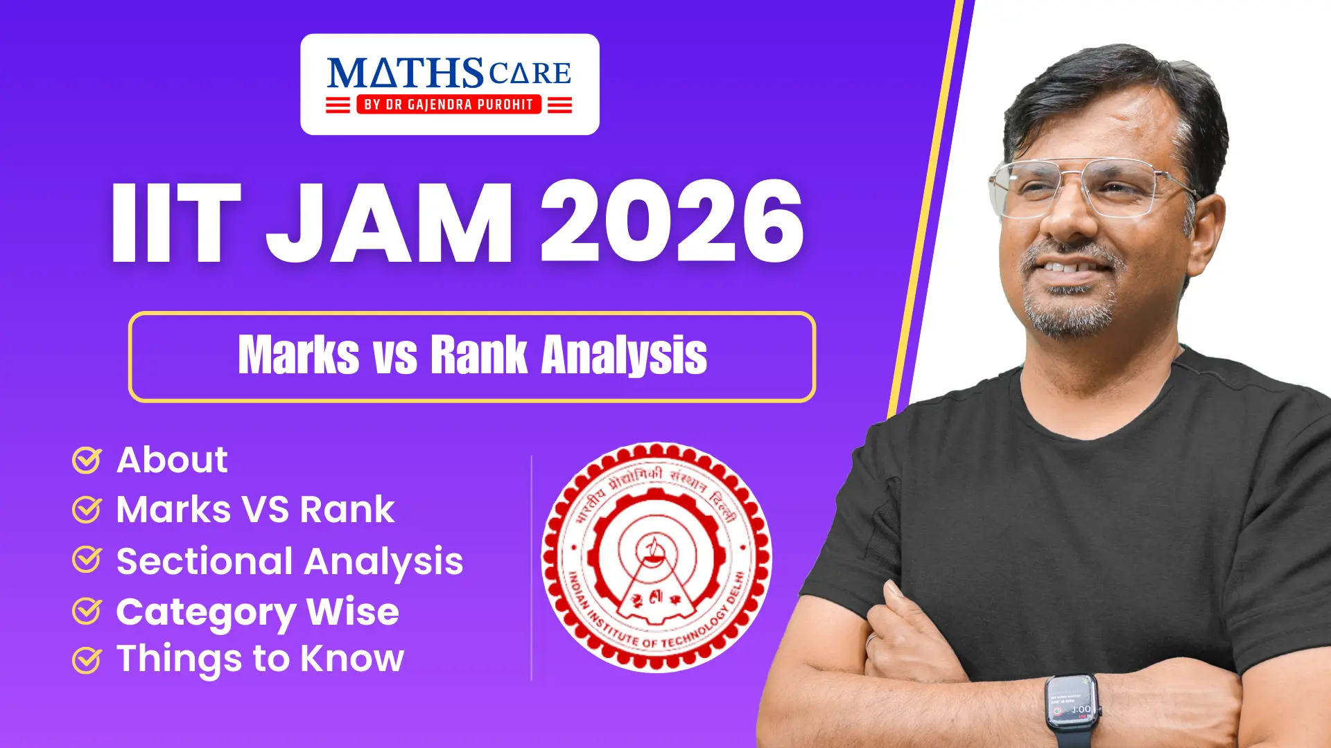 IIT JAM Marks vs Rank Analysis 2025