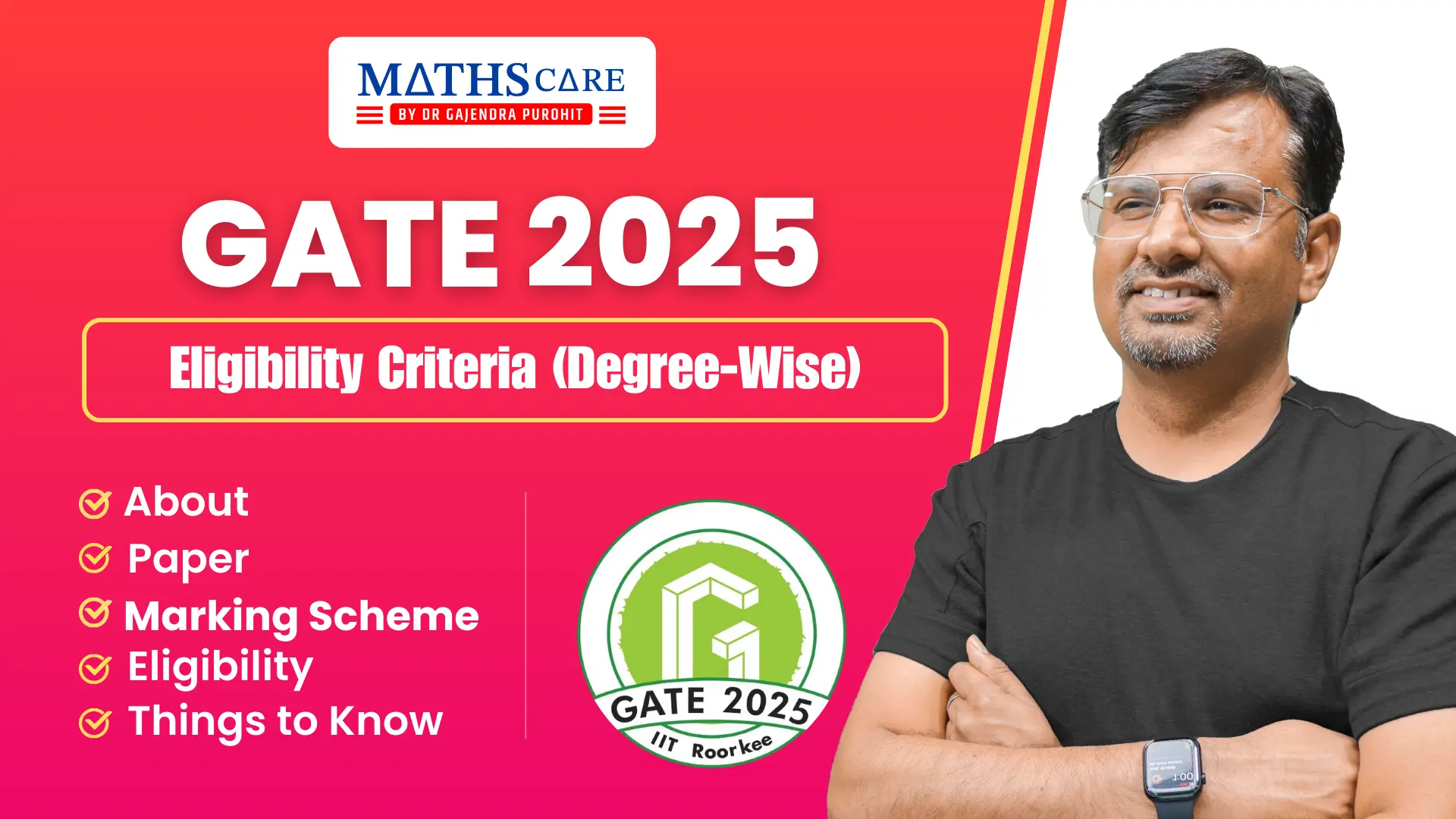 GATE Eligibility Criteria (Degree-Wise)