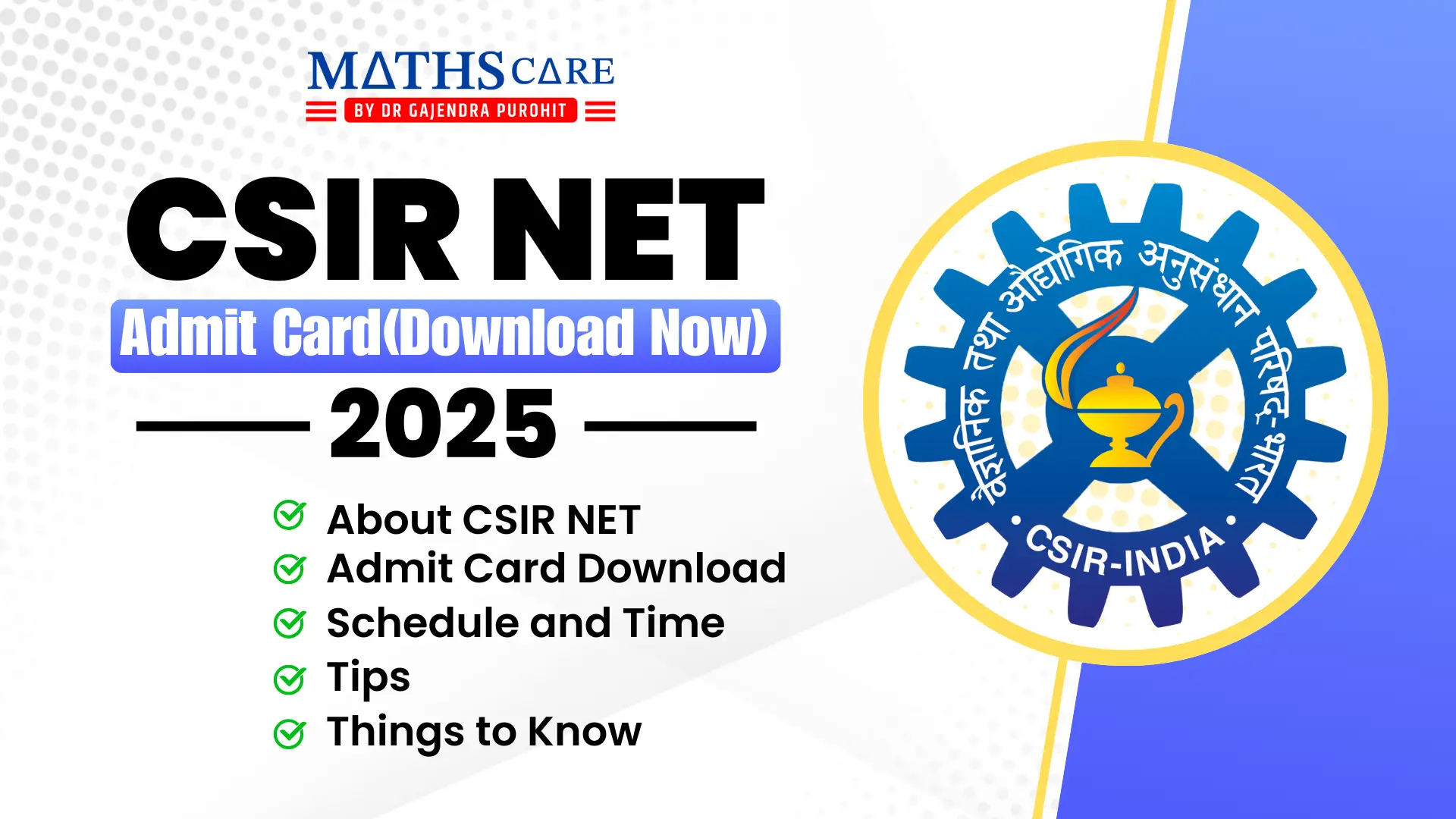 CSIR NET Admit Card 2025 (Download Now)