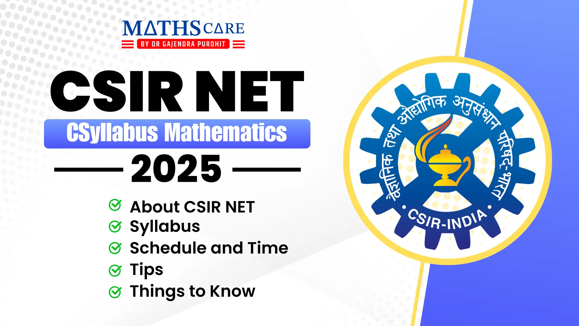 CSIR NET Syllabus Mathematics 2025