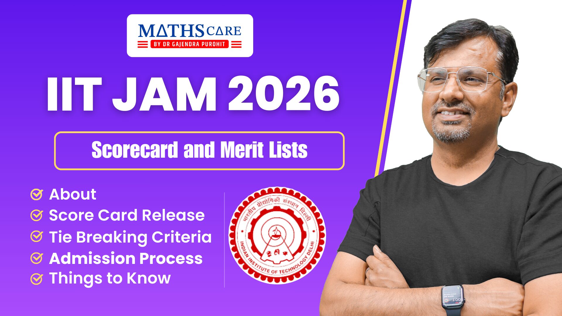 IIT JAM 2025 Scorecard and Merit Lists